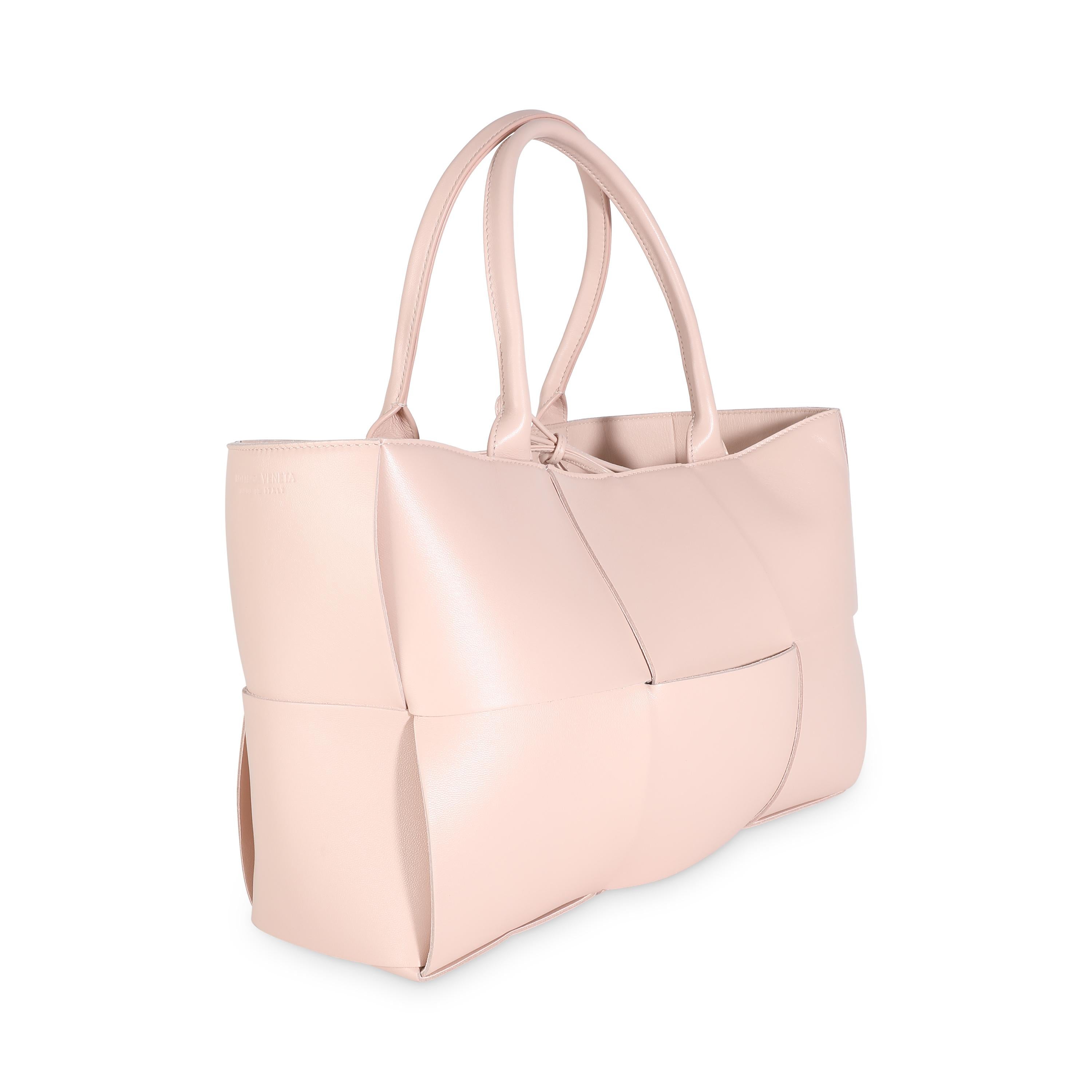 Bottega Veneta Lotus Nappa Intrecciato Arco Tote In Excellent Condition For Sale In New York, NY