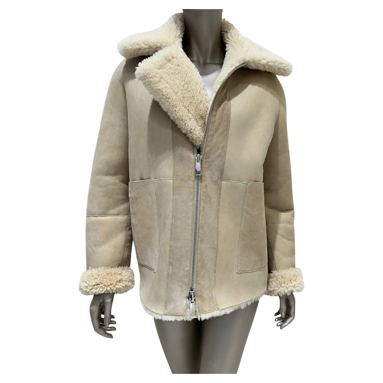 Bottega Veneta Luxuriöse 2-Wege Shearling Jacke - Sz 38