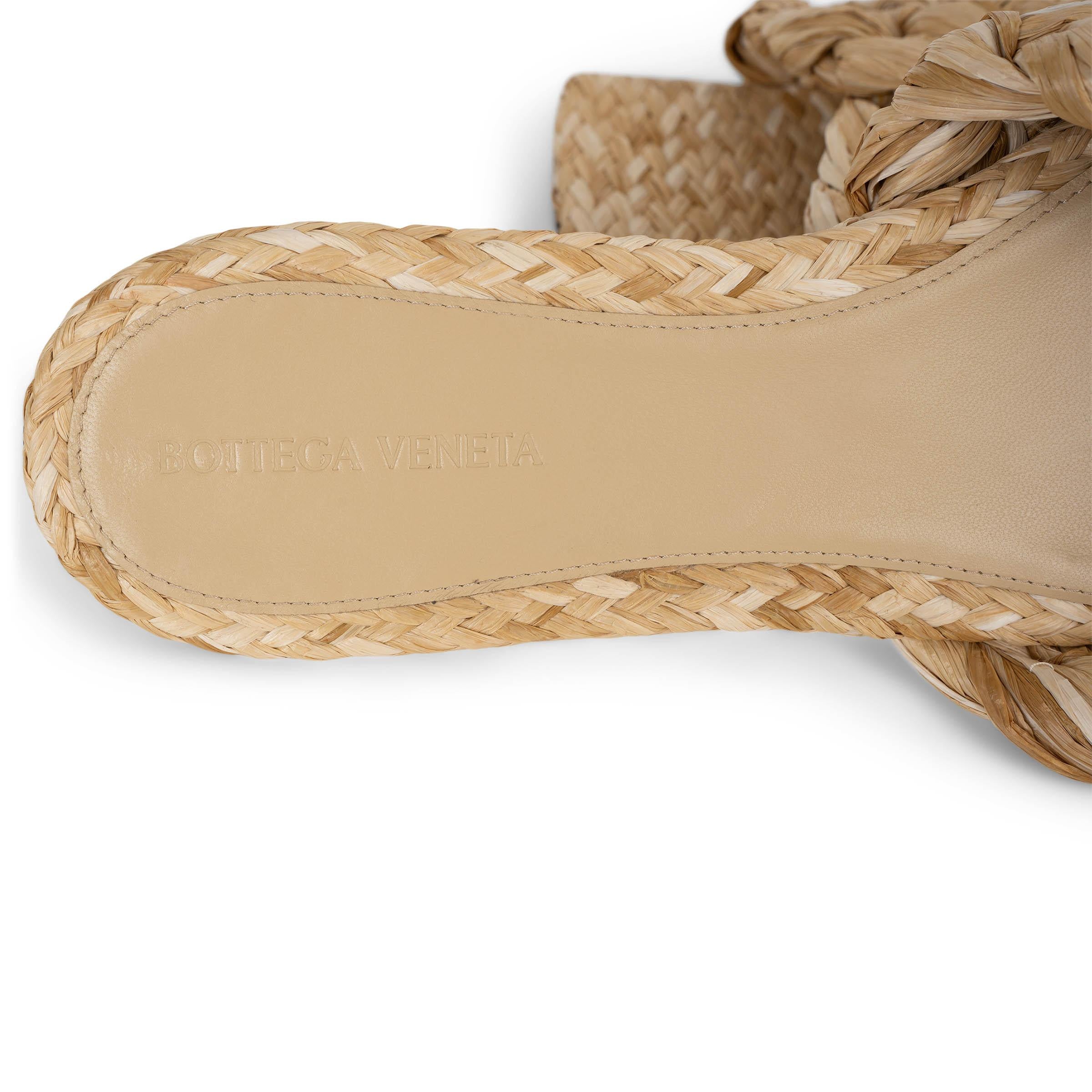 BOTTEGA VENETA Macademia rafia beige STRTCH WOVEN Sandalias Zapatos 42 fit 41 en venta 3