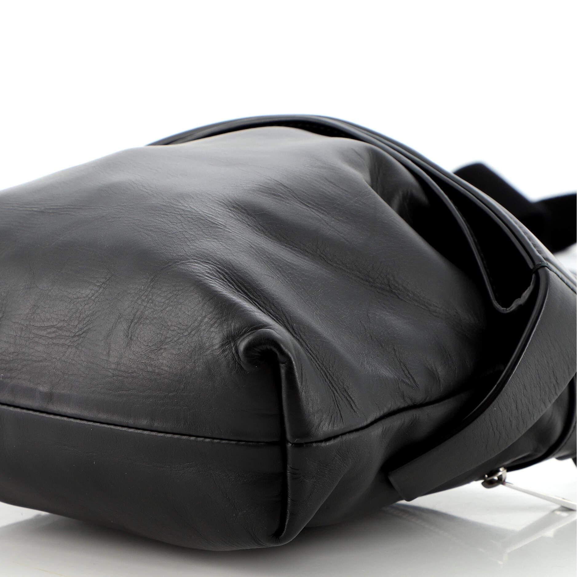 Bottega Veneta Marco Polo Messenger Bag Leather Small In Good Condition In NY, NY