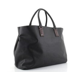Bottega Veneta Marco Polo Tote Rubberized Canvas Large
