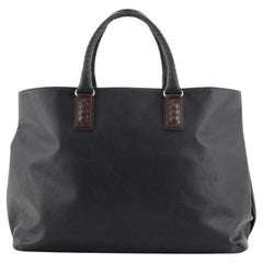 Bottega Veneta Marco Polo Tragetasche aus Gummi Segeltuch Groß