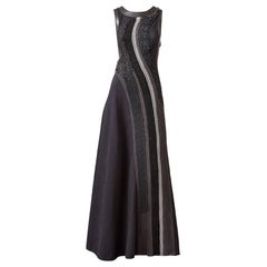 Bottega Veneta Matelasse Gown with Leather Detail