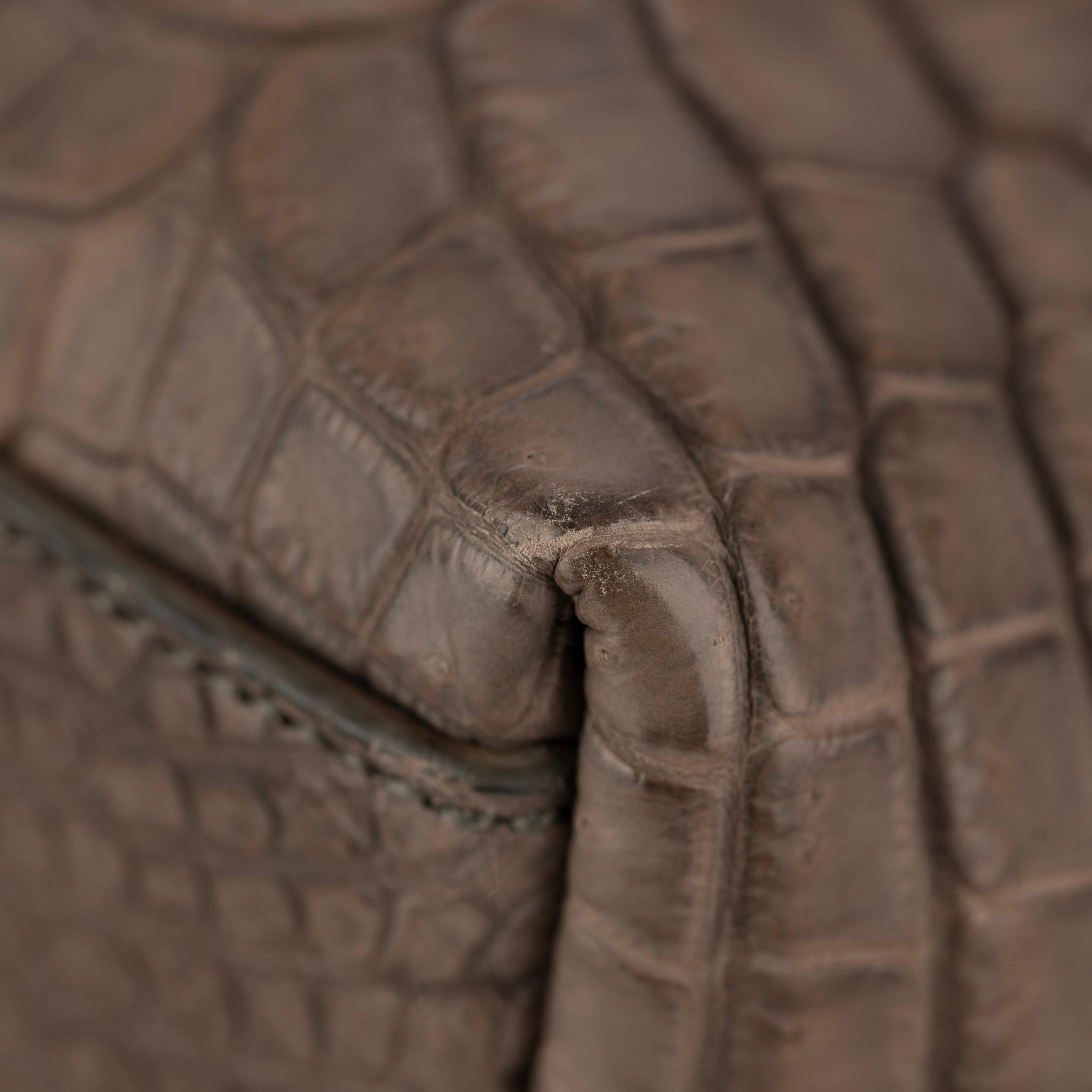 Bottega Veneta Matte Brown Crocodile Top Handle Tote Weekender in vendita 6
