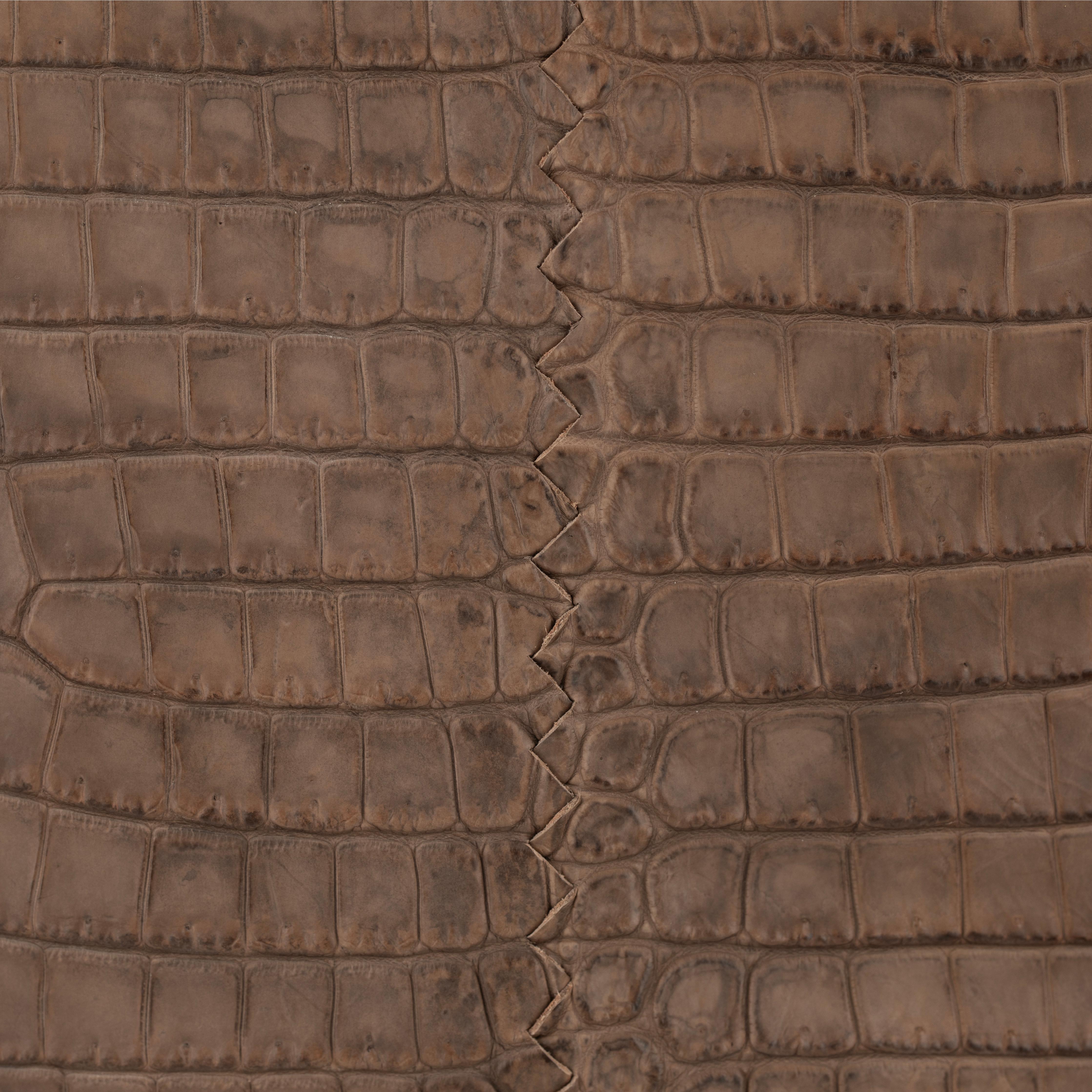 da uomo o donna Bottega Veneta Matte Brown Crocodile Top Handle Tote Weekender in vendita
