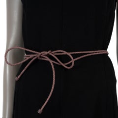 BOTTEGA VENETA Cinturón ROPE de cuero trenzado malva Talla única