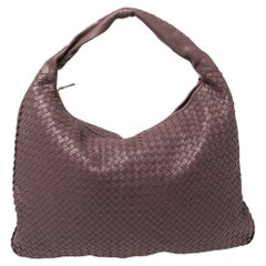 Bottega Veneta Mauve Intrecciato Leather Maxi Veneta Hobo