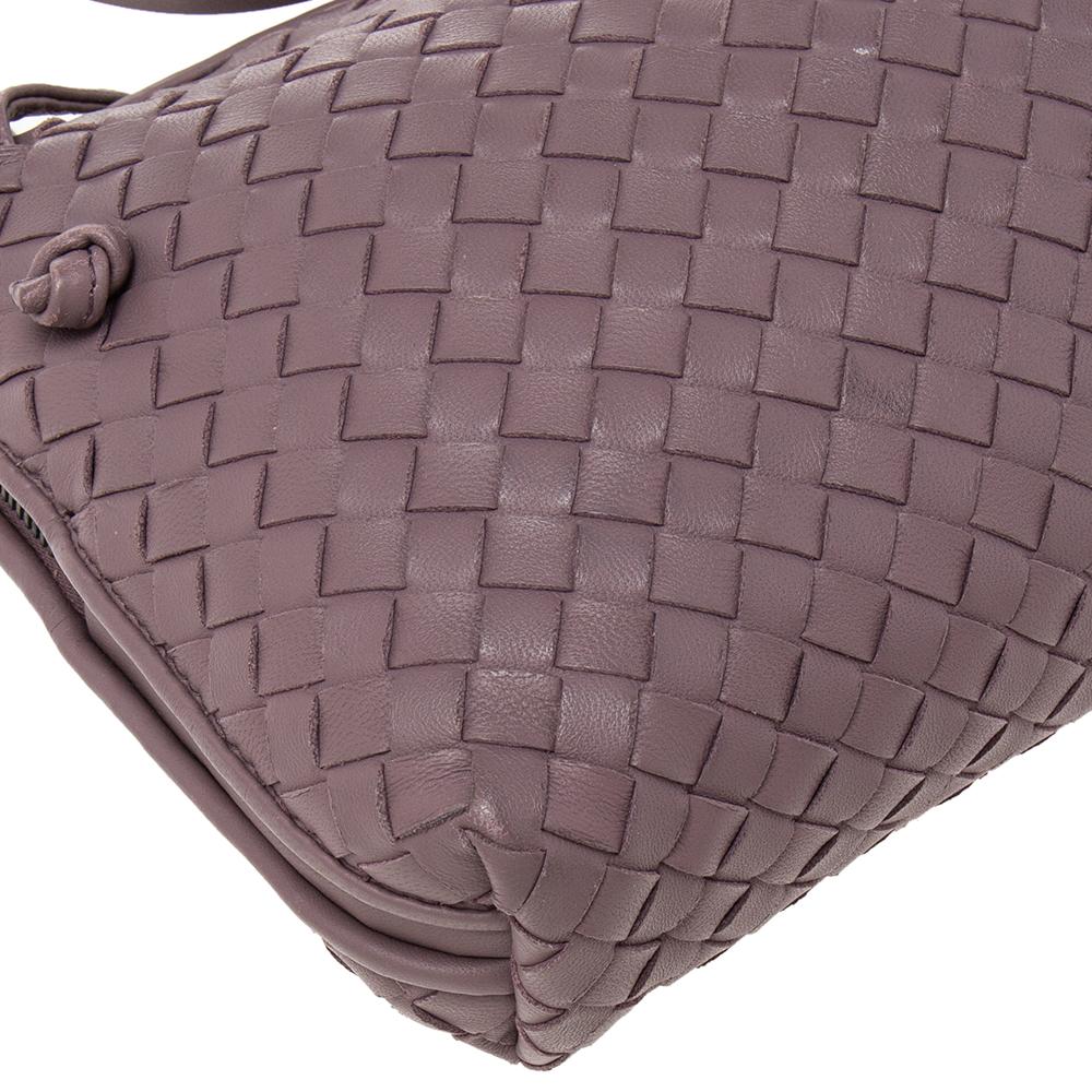 Bottega Veneta Mauve Intrecciato Leather Nodini Crossbody Bag 3