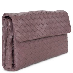 BOTTEGA VENETA lila rosa Intrecciato Leder POUCH Clutch Tasche