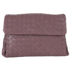 BOTTEGA VENETA mauve pink Intrecciato leather POUCH Clutch Bag