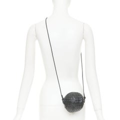 BOTTEGA VENETA Mava Mini intrecciato woven lambskin sphere ball crossbody bag