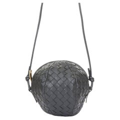 BOTTEGA VENETA Mava Mini intrecciato woven lambskin sphere ball crossbody bag