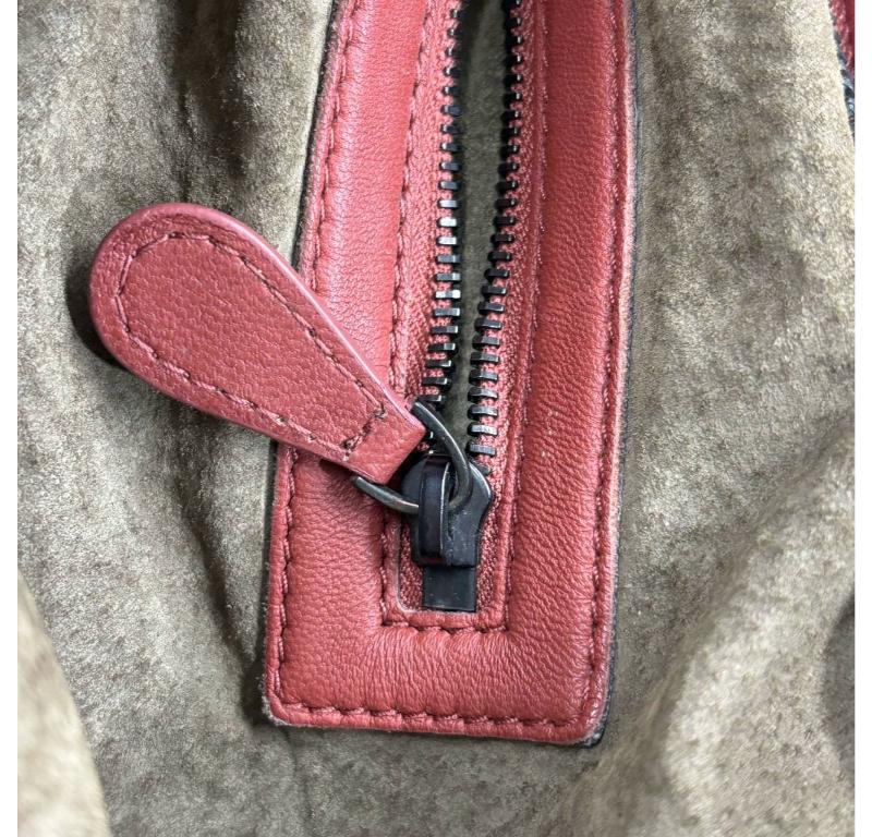 Bottega Veneta Maxi Convertible Tote Bag Brick Red Leather Two-way Carry 50cm 8