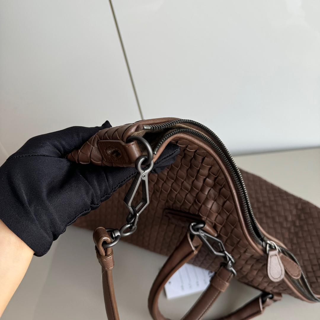 Bottega Veneta Maxi Convertible Tote Bag Chocolate Brown Leather 50cm 9