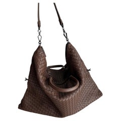 Bottega Veneta Maxi Convertible Tote Bag Chocolate Brown Leather 50cm