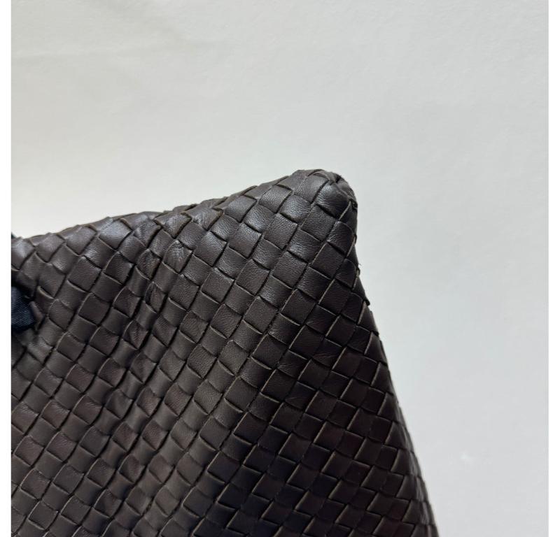 Bottega Veneta Maxi Convertible Tote Bag Dark Brown Leather Two-way Carry 50cm 10