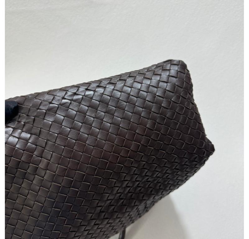 Bottega Veneta Maxi Convertible Tote Bag Dark Brown Leather Two-way Carry 50cm 14