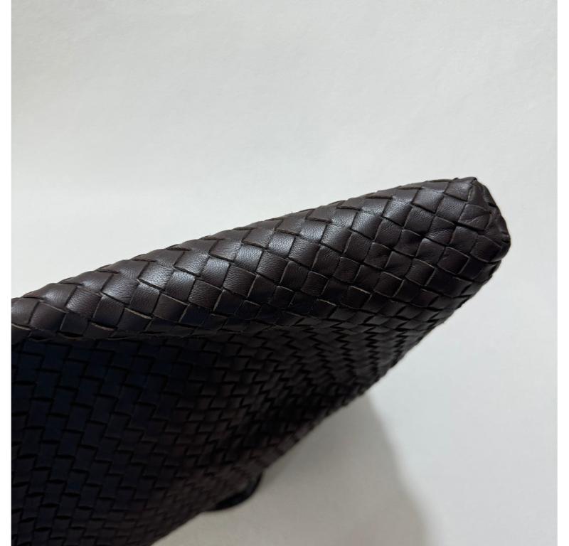 Bottega Veneta Maxi Convertible Tote Bag Dark Brown Leather Two-way Carry 50cm 15