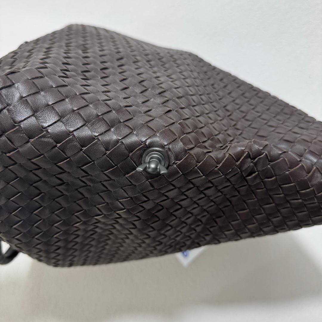 Women's Bottega Veneta Maxi Convertible Tote Bag Dark Brown Leather Two-way Carry 50cm