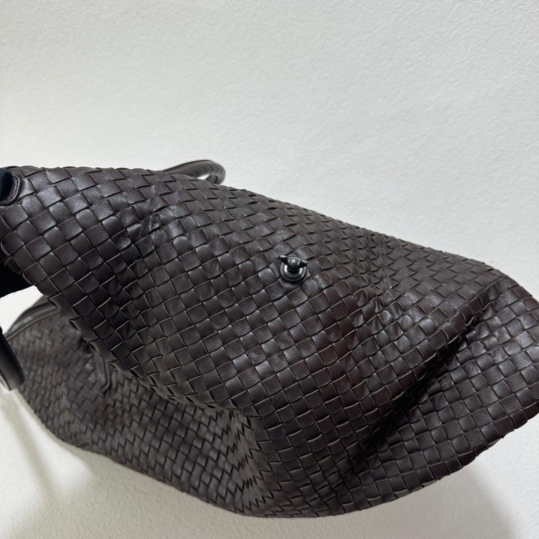 Bottega Veneta Maxi Convertible Tote Bag Dark Brown Leather Two-way Carry 50cm 2