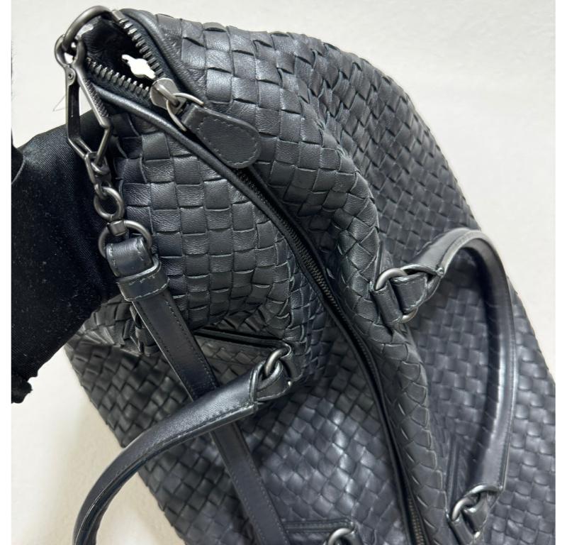 Bottega Veneta Maxi Convertible Tote Bag Hobo Black Leather Two-way Carry 50cm 9