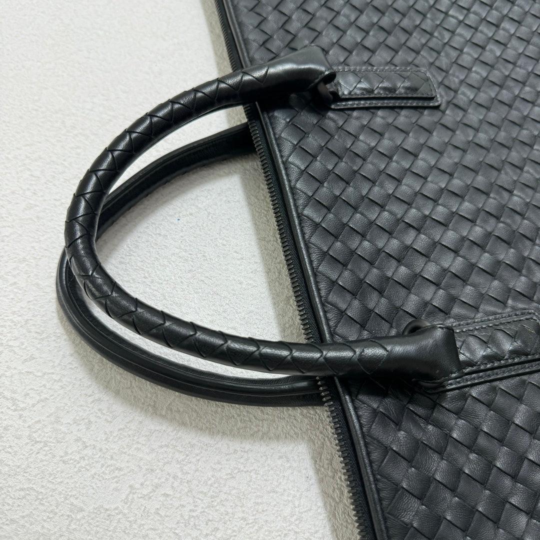 Bottega Veneta Maxi Convertible Tote Bag Hobo Black Leather Two-way Carry 50cm 13