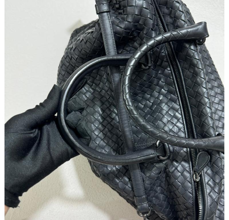 Bottega Veneta Maxi Convertible Tote Bag Hobo Black Leather Two-way Carry 50cm 14