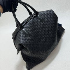 Bottega Veneta Maxi Convertible Tote Bag Hobo Black Leather Two-way Carry 50cm
