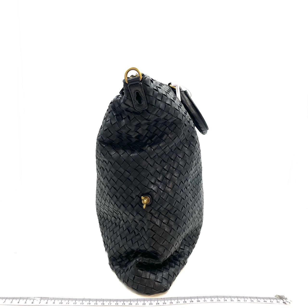 Bottega Veneta Maxi Bolso Tote Convertible Hobo Cuero Negro Bidireccional 50cm en Excelente estado para la venta en AUBERVILLIERS, FR