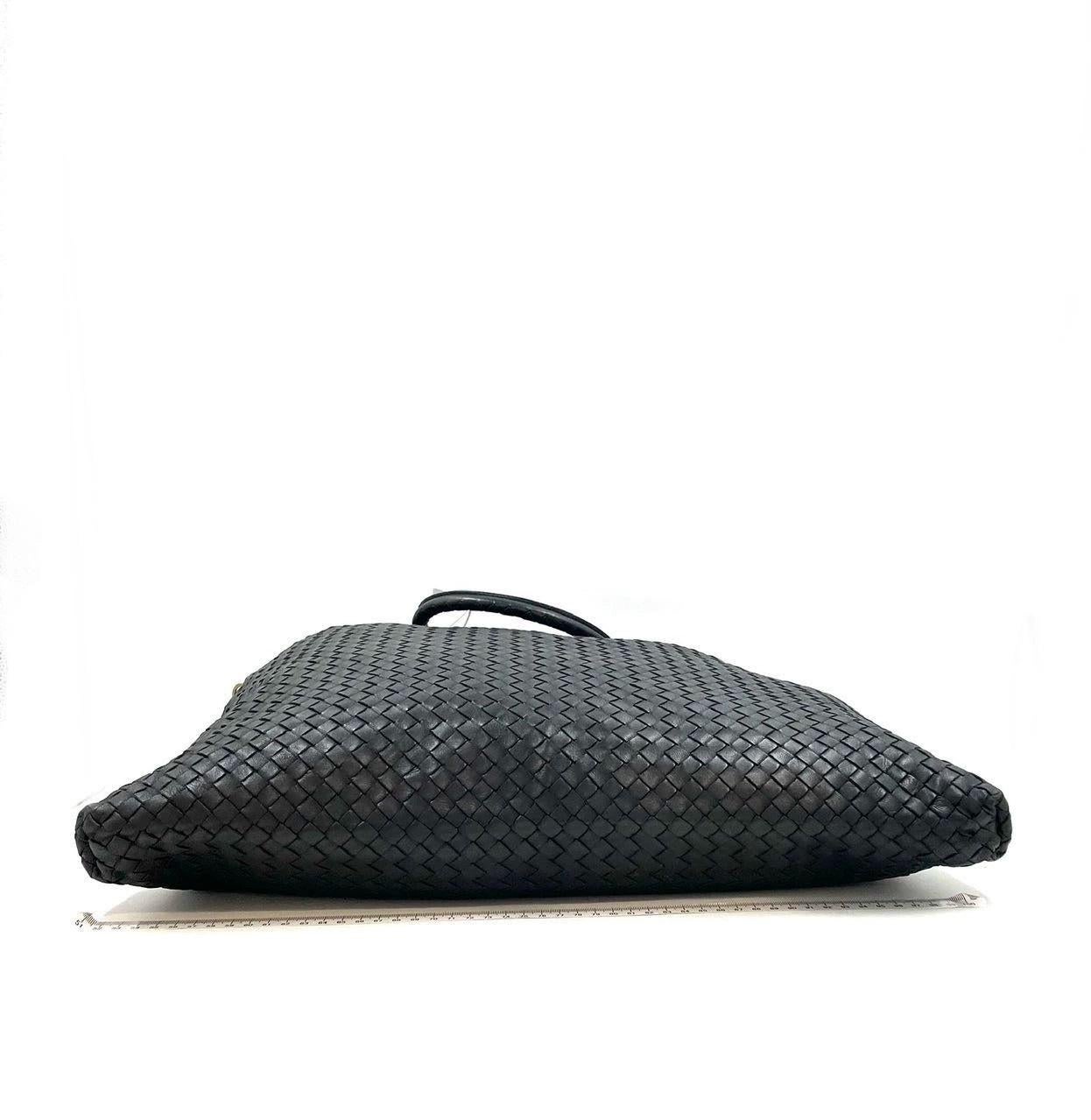 De las mujeres Bottega Veneta Maxi Bolso Tote Convertible Hobo Cuero Negro Bidireccional 50cm en venta