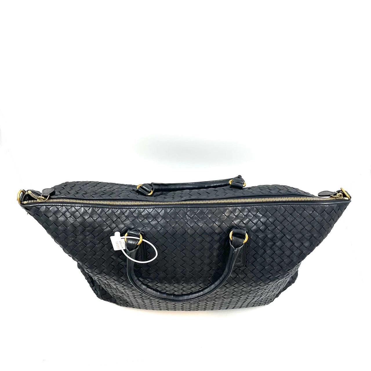 Bottega Veneta Maxi Bolso Tote Convertible Hobo Cuero Negro Bidireccional 50cm en venta 1