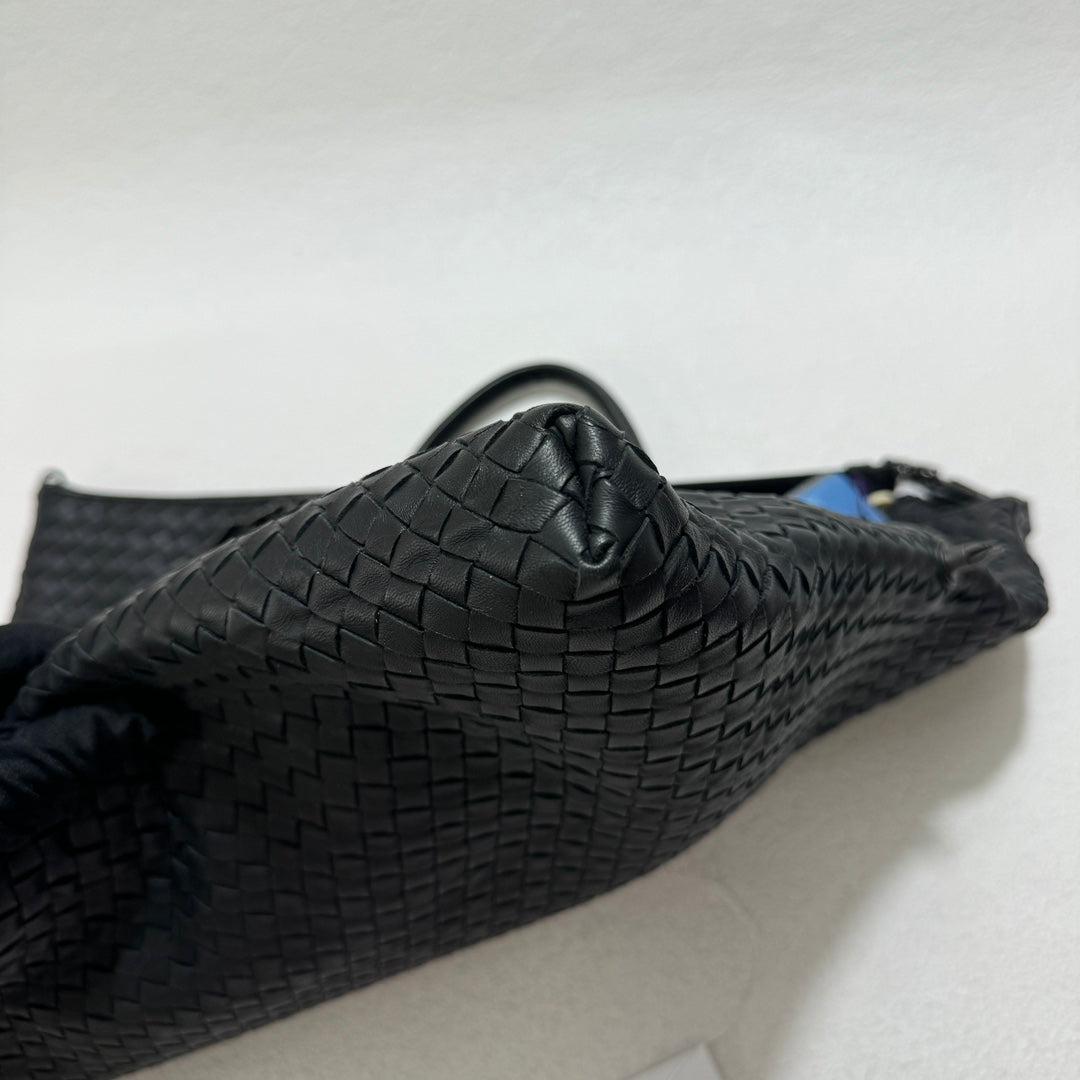 Bottega Veneta Maxi Convertible Tote Bag Hobo Black Leather Two-way Carry 50cm 5