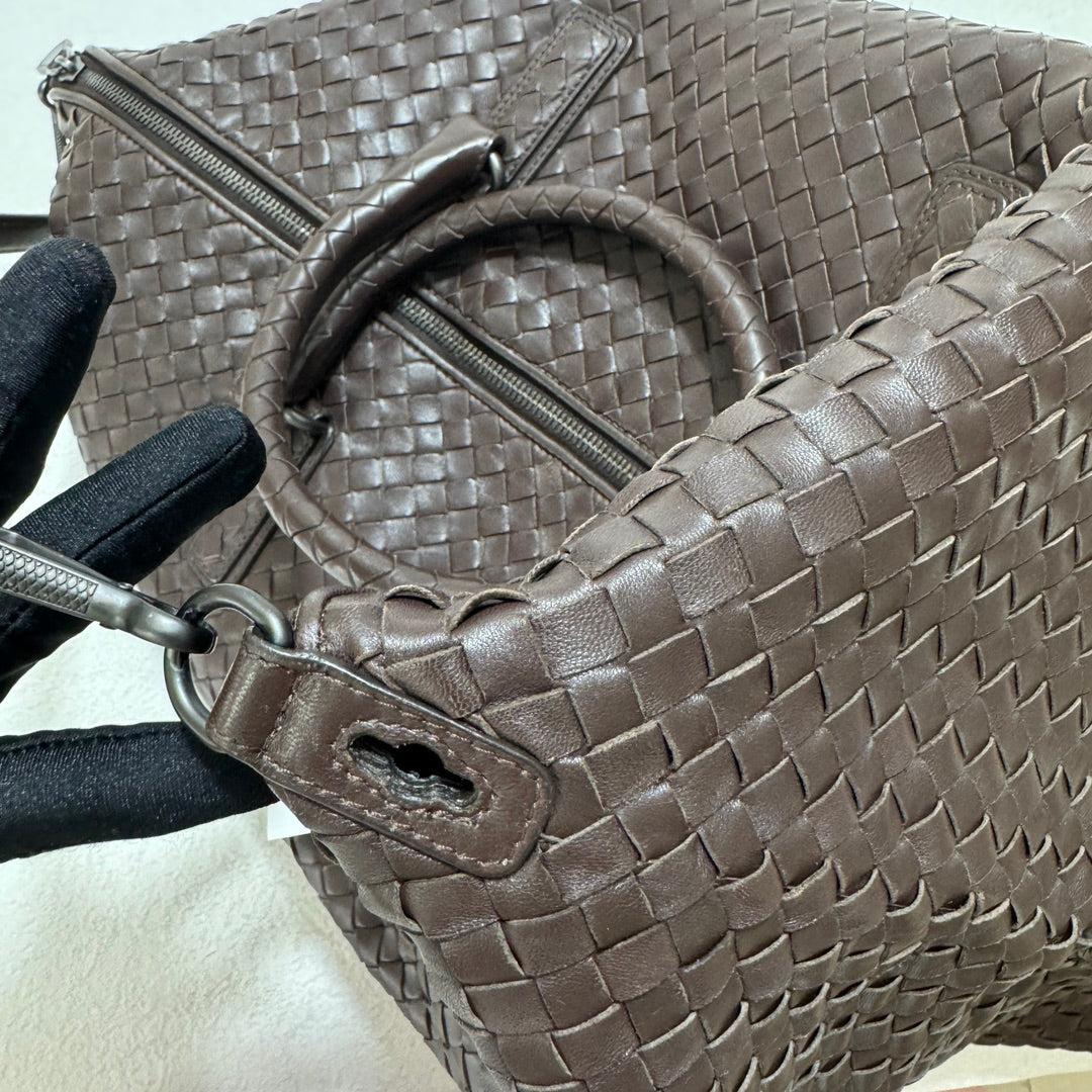 Bottega Veneta Maxi Convertible Tote Bag Hobo Brown Leather Two-way Carry 50cm 6