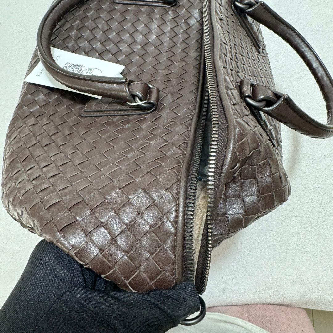Bottega Veneta Maxi Convertible Tote Bag Hobo Brown Leather Two-way Carry 50cm 12