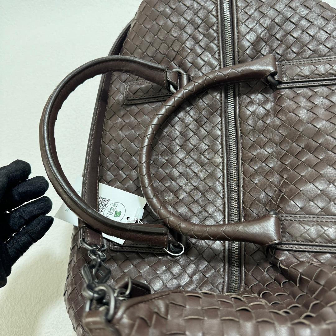 Bottega Veneta Maxi Convertible Tote Bag Hobo Brown Leather Two-way Carry 50cm 4