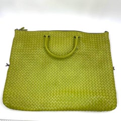 Bottega Veneta Maxi Convertible Tote Bag Hobo Green Leather Two-way Carry 52cm