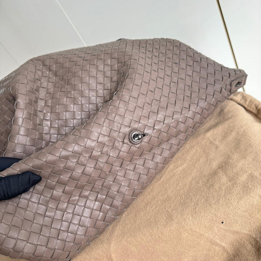 Bottega Veneta Maxi Convertible Tote Bag Hobo Grey Leather Two-way Carry 50cm 5