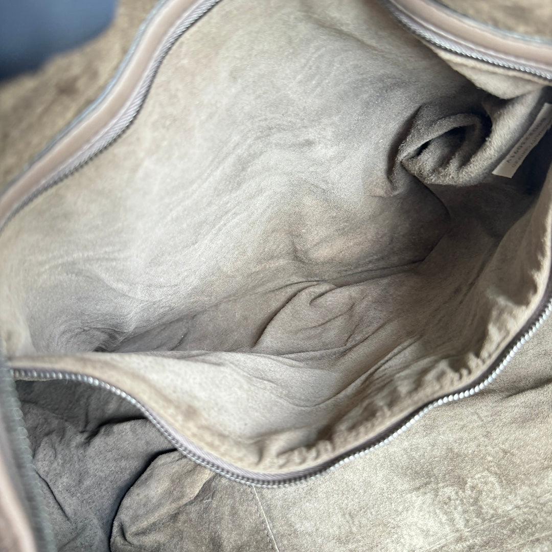 Bottega Veneta Maxi Convertible Tote Bag Hobo Grey Leather Two-way Carry 50cm 9