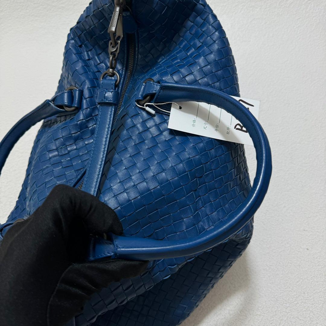 Bottega Veneta Maxi Convertible Tote Bag Hobo Navy Leather Two-way Carry 50cm 1