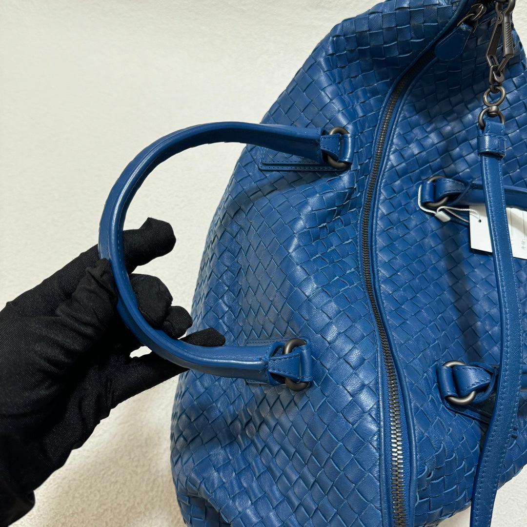 Bottega Veneta Maxi Convertible Tote Bag Hobo Navy Leather Two-way Carry 50cm 2
