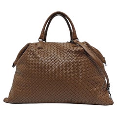 Bottega Veneta Maxi Convertible Tote Dark Chocolate Brown Leather 50cm