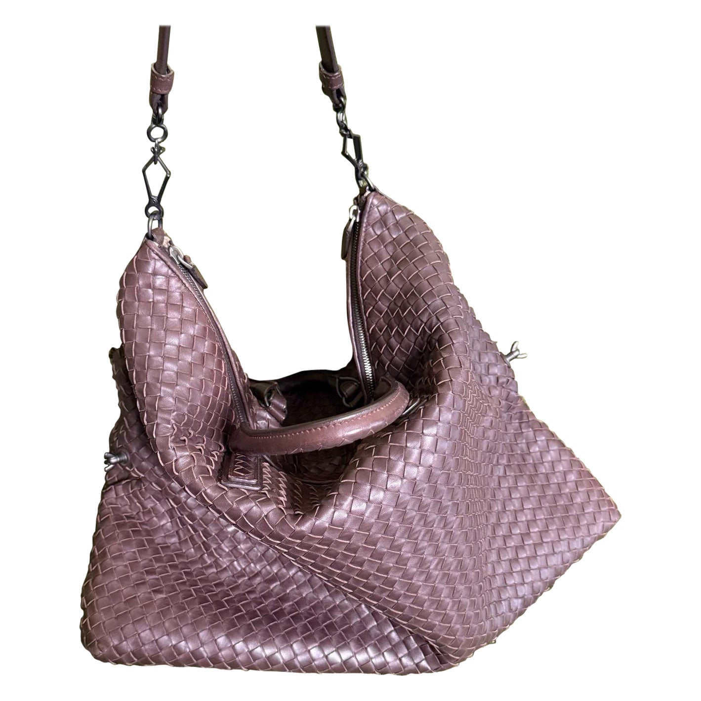 Bottega Veneta Maxi Convertible Tote Dark Chocolate Brown Leather 50cm