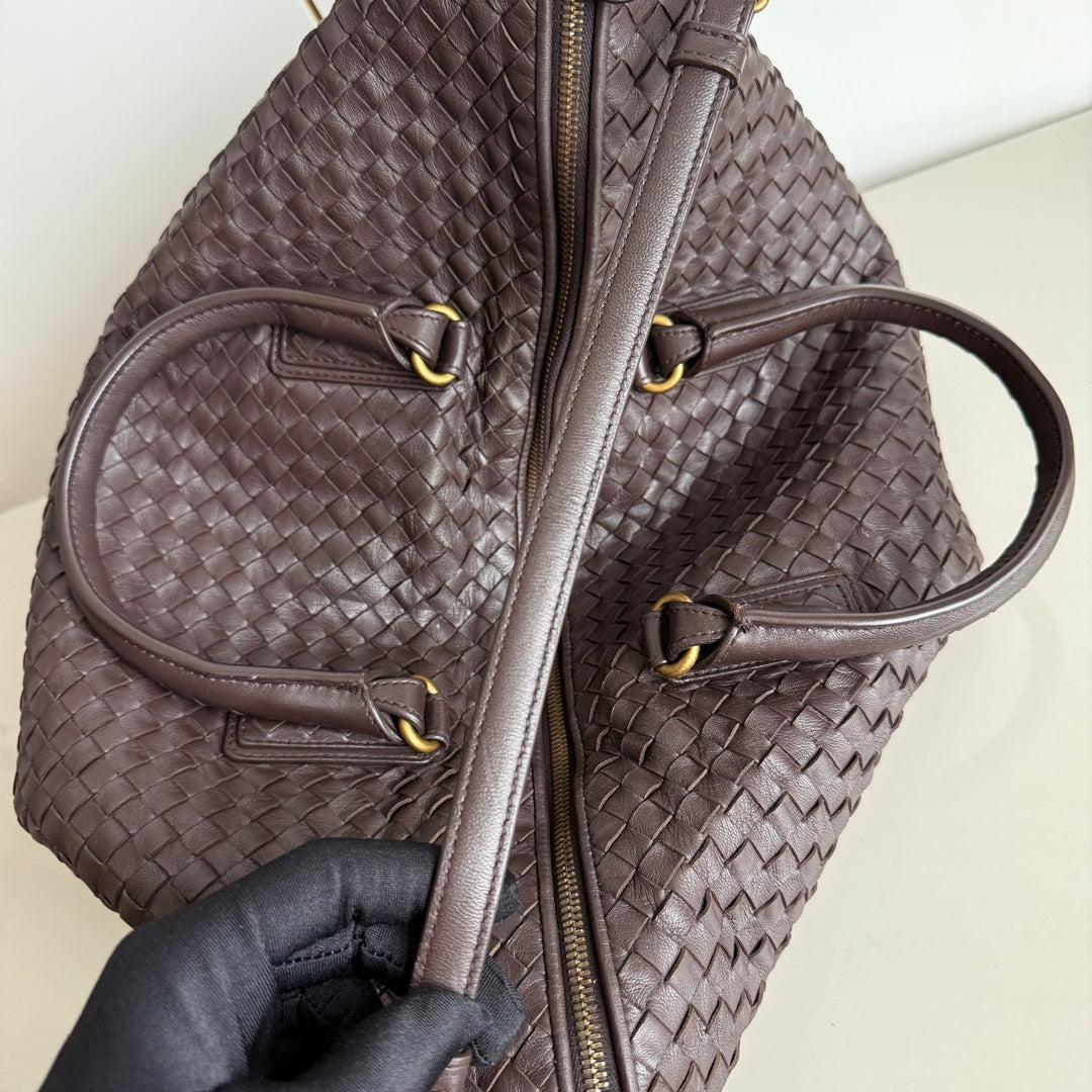 Bottega Veneta Maxi Convertible Tote Dark Chocolate Brown Leather Gold HW 50cm 5