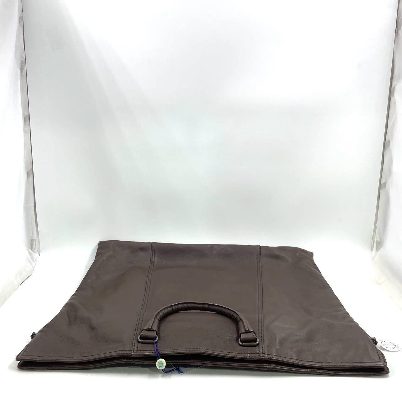 Bottega Veneta Maxi Convertible Tote Dunkelschokolade Braun Glattleder 50cm Damen im Angebot