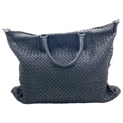 Bottega Veneta Maxi Convertible Tote Dark Navy Leather 50cm