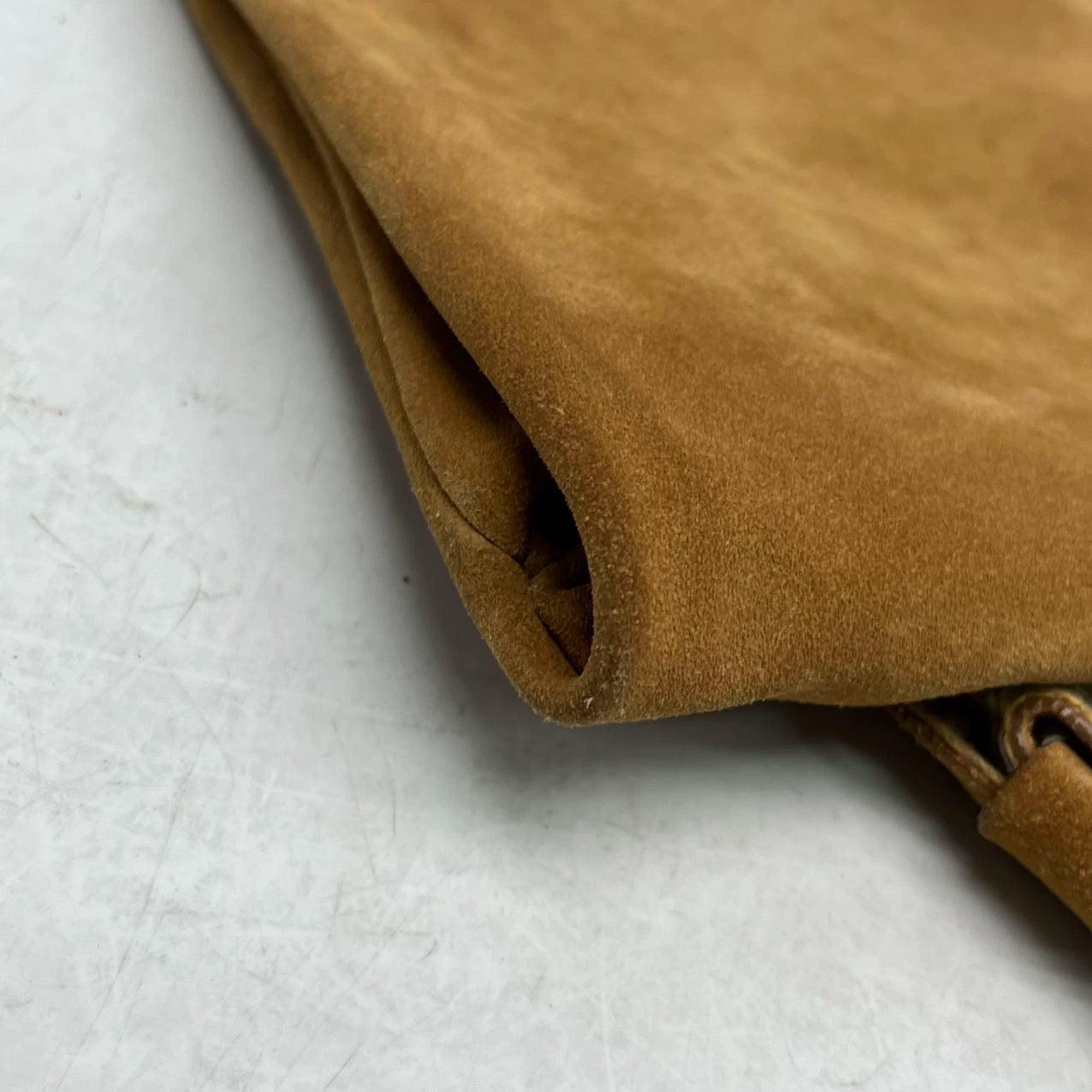 Bottega Veneta Maxi Messenger Bag Suede Leather Tan For Sale 9