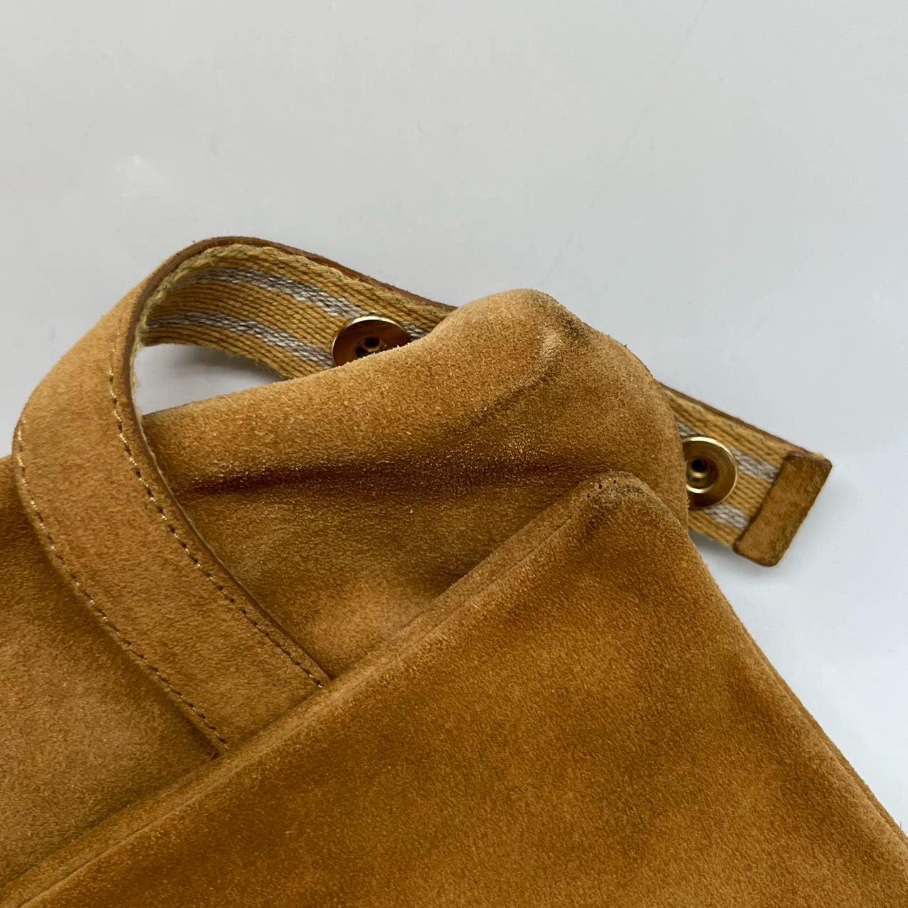 Bottega Veneta Maxi Messenger Bag Suede Leather Tan For Sale 11