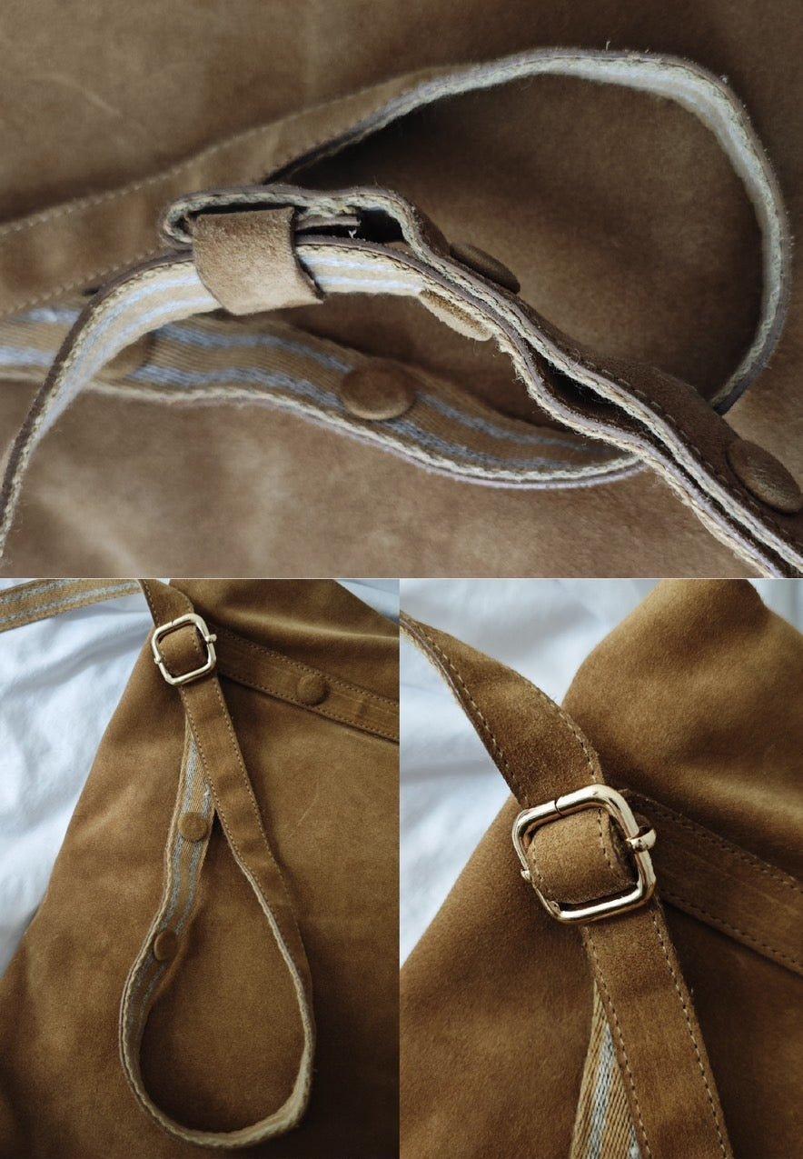 Bottega Veneta Maxi Messenger Bag Suede Leather Tan For Sale 14