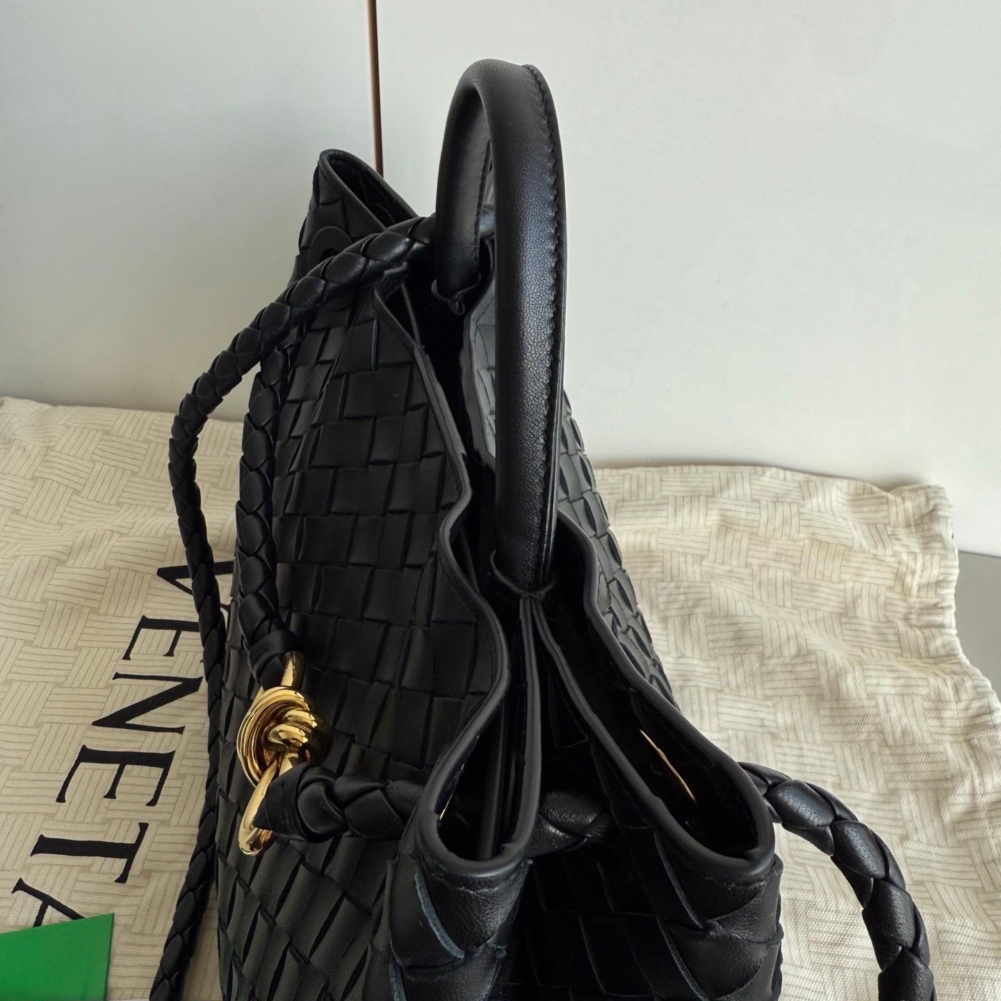 Bottega Veneta Medium Andiamo Schwarz Intrecciato Handtasche im Zustand „Hervorragend“ im Angebot in AUBERVILLIERS, FR