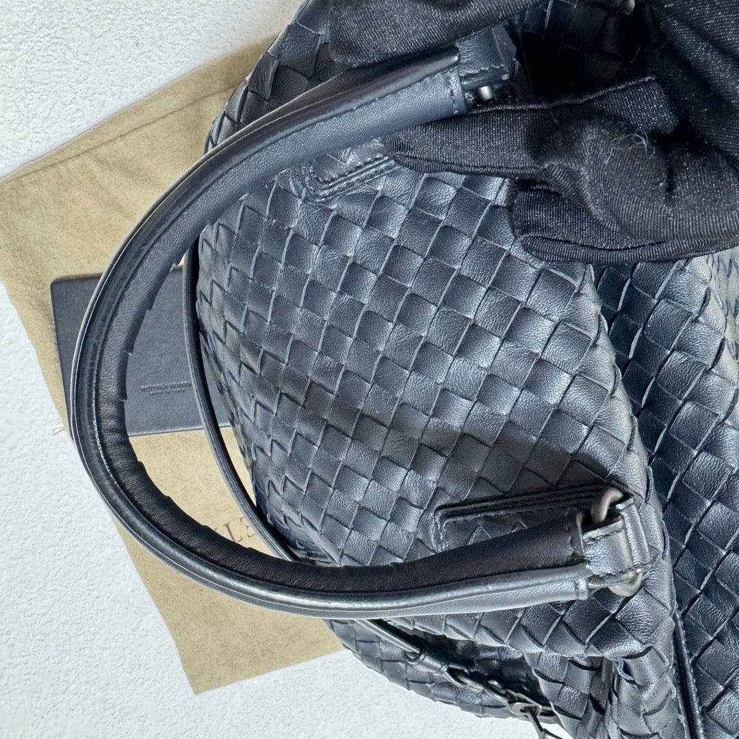 Bottega Veneta Medium Convertible Tote Bag Hobo Black Leather Two-way Carry 40cm 3